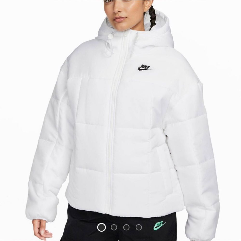 NWT Nike Essential Therma-FIT Hooded Women Puffer Jacket White Women XL(MSRP$140